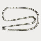 heavy 100g silver necklace with round baht link design