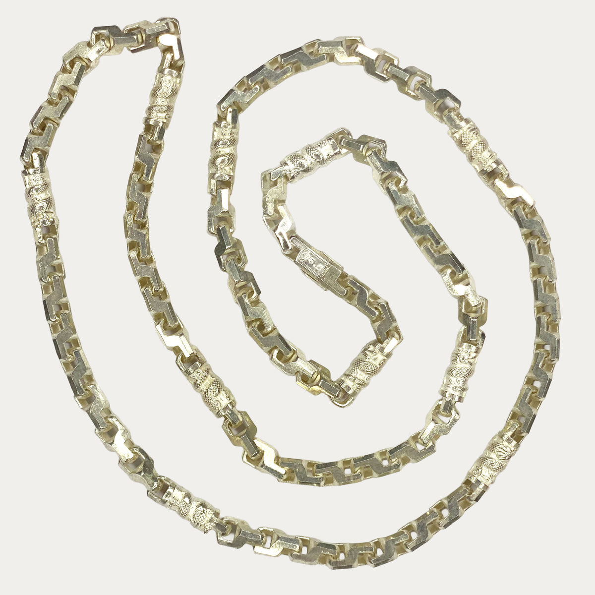 Silver Chain for Men | Dragon Link | 40g | 28" | 5mm | Handmade Silver Necklace