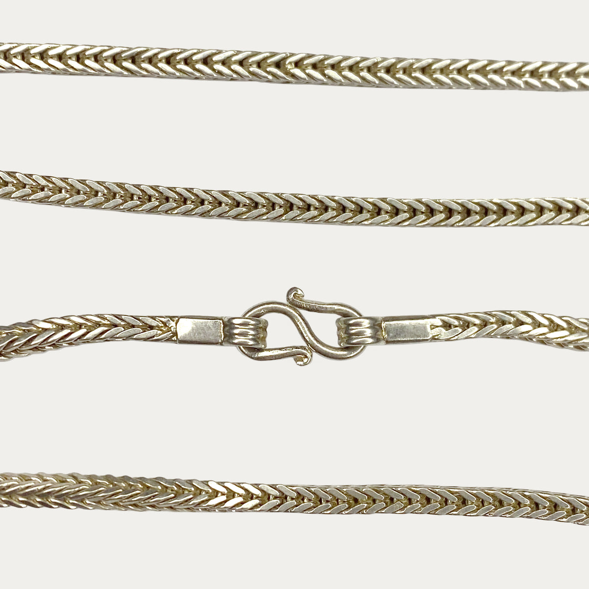 925 sterling silver Snakeskin Square Rope chain
