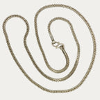 925 sterling silver Snakeskin Square Rope chain full view