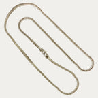925 sterling silver Snakeskin Square Rope link design full view