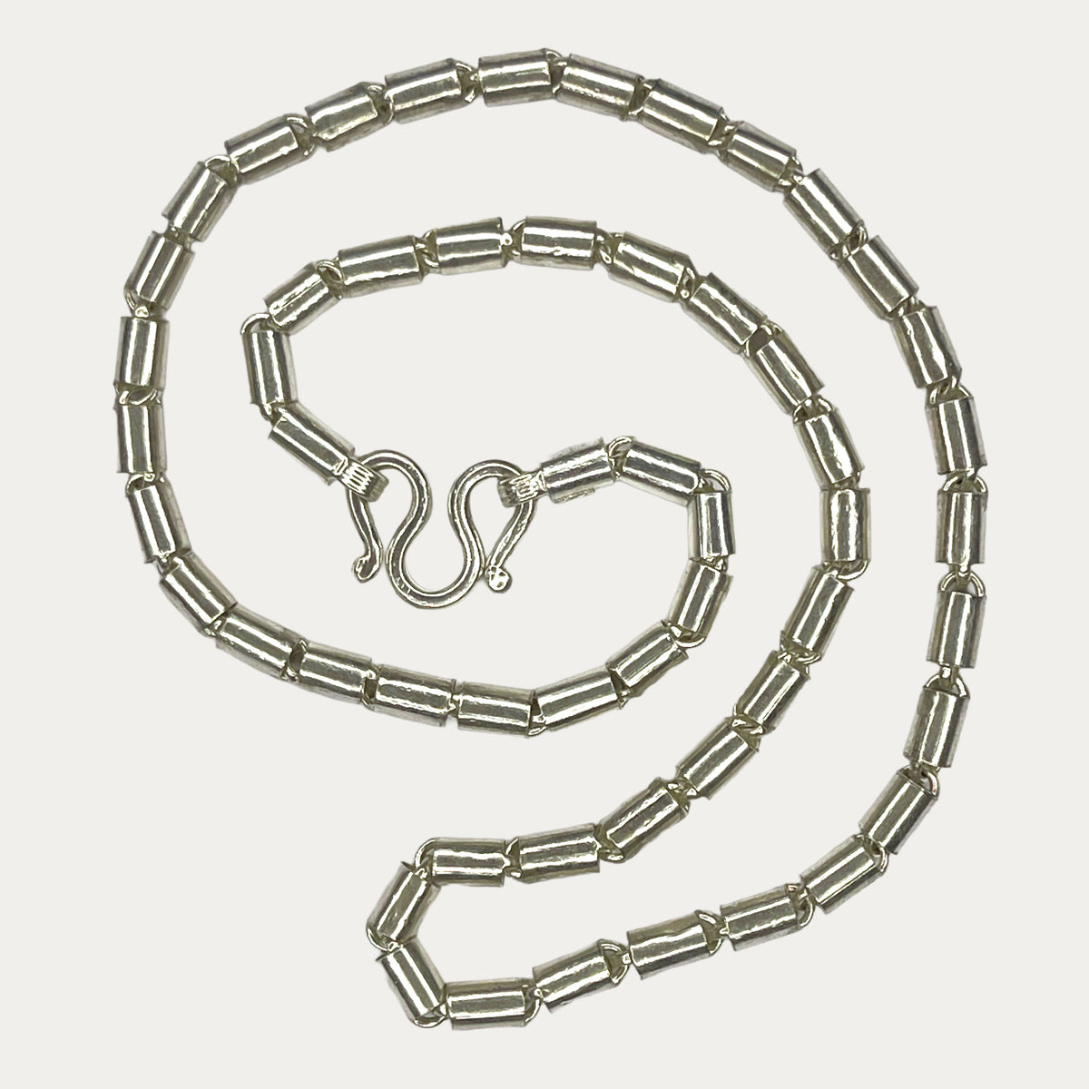 Silver Chain for Men | Round Baht Link | 999 Pure Silver | 24g | 22" | 5mm | Handmade Silver Chain