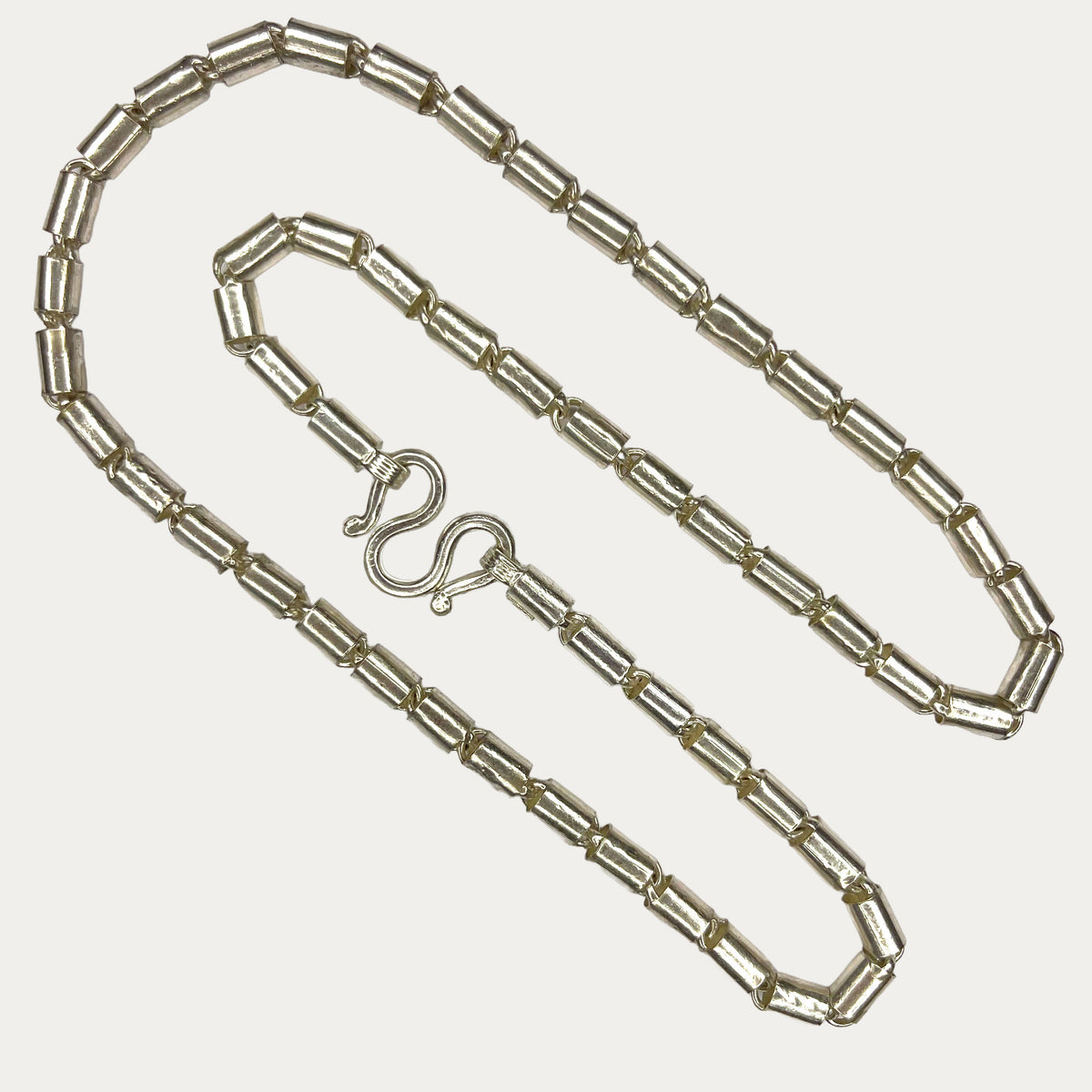 Silver Chain for Men | Round Baht Link | 999 Pure Silver | 24g | 22" | 5mm | Handmade Silver Chain