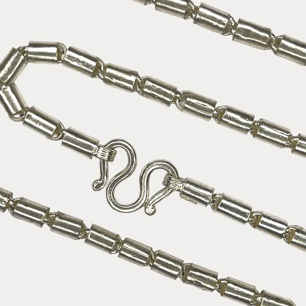 Silver Chain for Men | Round Baht Link | 999 Pure Silver | 24g | 22" | 5mm | Handmade Silver Chain