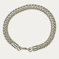 Silver Bracelet For Women | Bismark Link | 26g | 7.5" | 6mm | Handmade Silver & Gold Bracelet