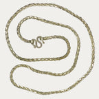 DEXZION solid silver Dragon Scale link chain full view