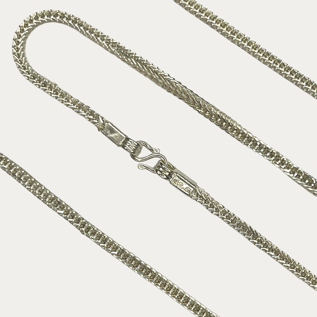 Silver Chain for Men | Snake Skin Rope Link | 925 Sterling | 22g | 25" | 5mm | Handmade Silver Necklace