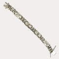 Chunky silver bracelet in Starburst Cuban Link design