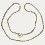 Handmade silver dragon scale chain full view