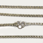 Box link Necklace - Handmade Silver Chain
