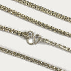Box link Necklace - Handmade Silver Chain
