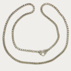 Box link Necklace - Handmade Silver Chain
