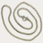 Box link Necklace - Handmade Silver Chain
