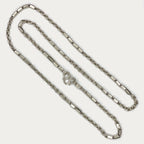 Triple Bar Baht Necklace - Handmade Silver Chain