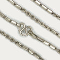 Triple Bar Baht Necklace - Handmade Silver Chain