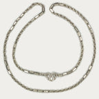 Triple Bar Baht Necklace - Handmade Silver Chain
