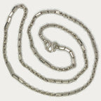 Triple Bar Baht Necklace - Handmade Silver Chain