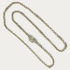 Anchor Link Necklace - Handmade White Gold & Silver Chain