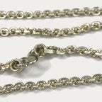 Anchor Link Necklace - Handmade White Gold & Silver Chain