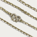 Anchor Link Necklace - Handmade White Gold & Silver Chain