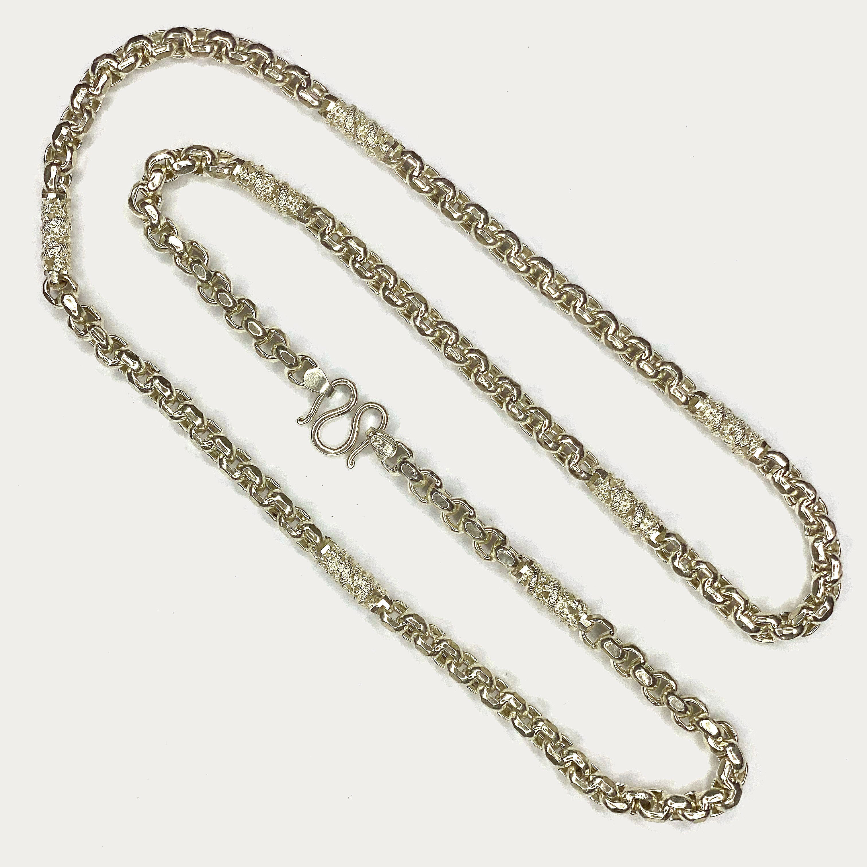 Dragon Link Necklace - Handmade Silver Chain