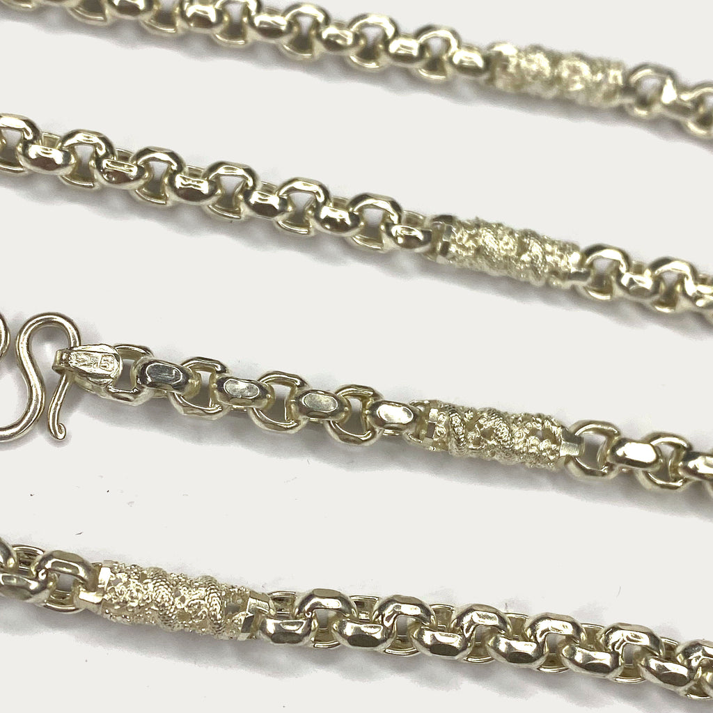 Dragon Link Necklace - Handmade Silver Chain