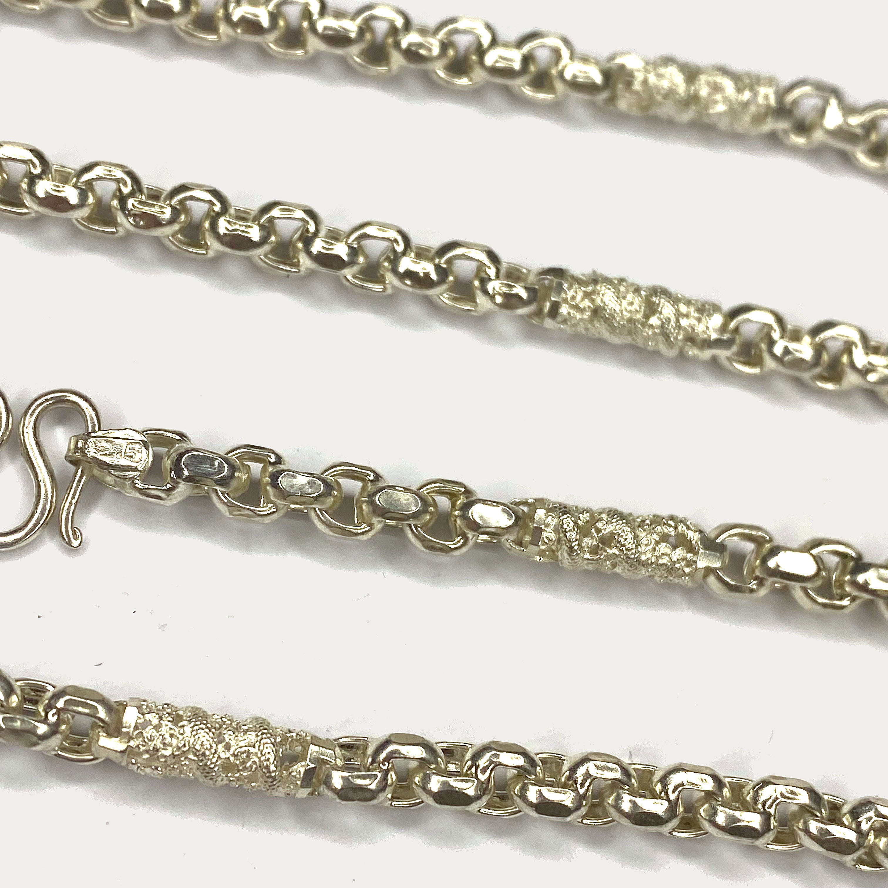 Dragon Link Necklace - Handmade Silver Chain