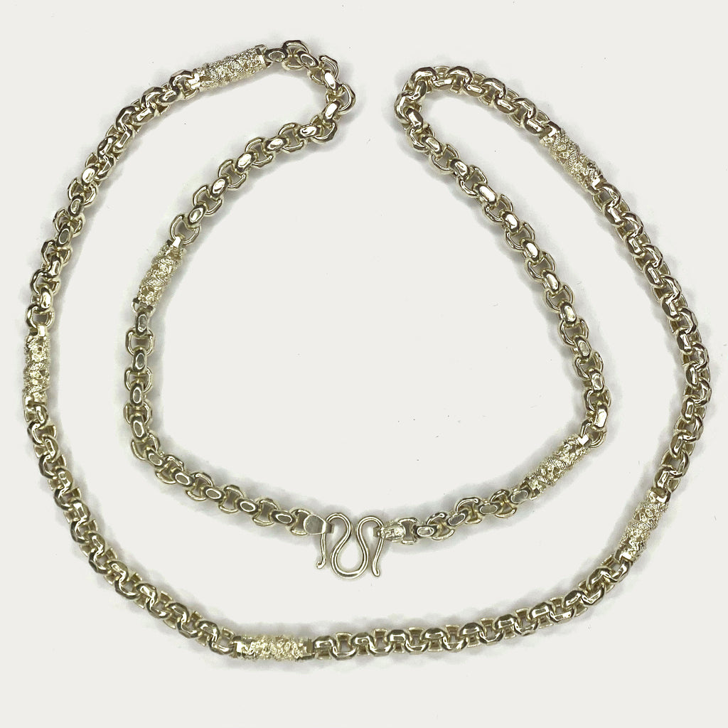 Dragon Link Necklace - Handmade Silver Chain