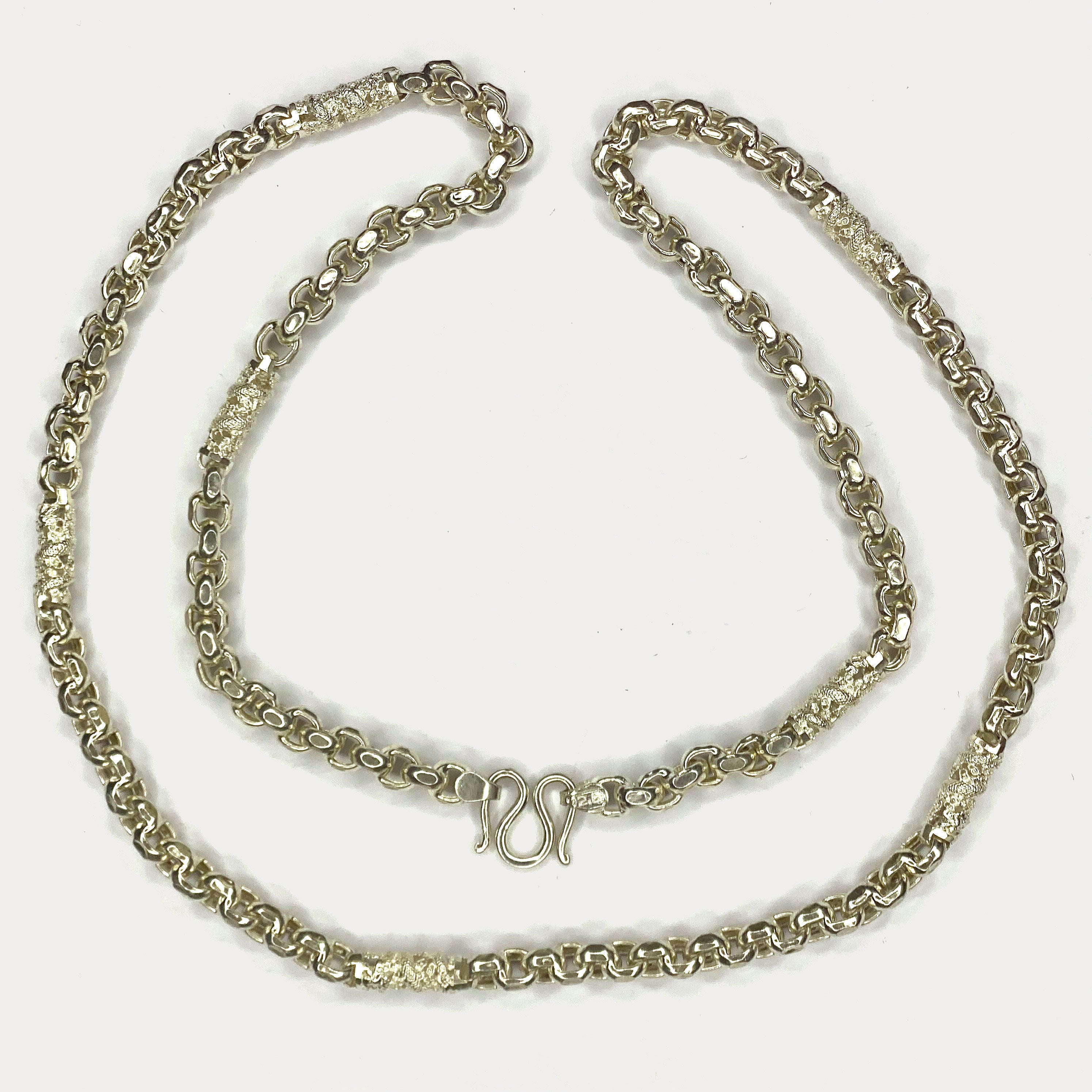 Dragon Link Necklace - Handmade Silver Chain