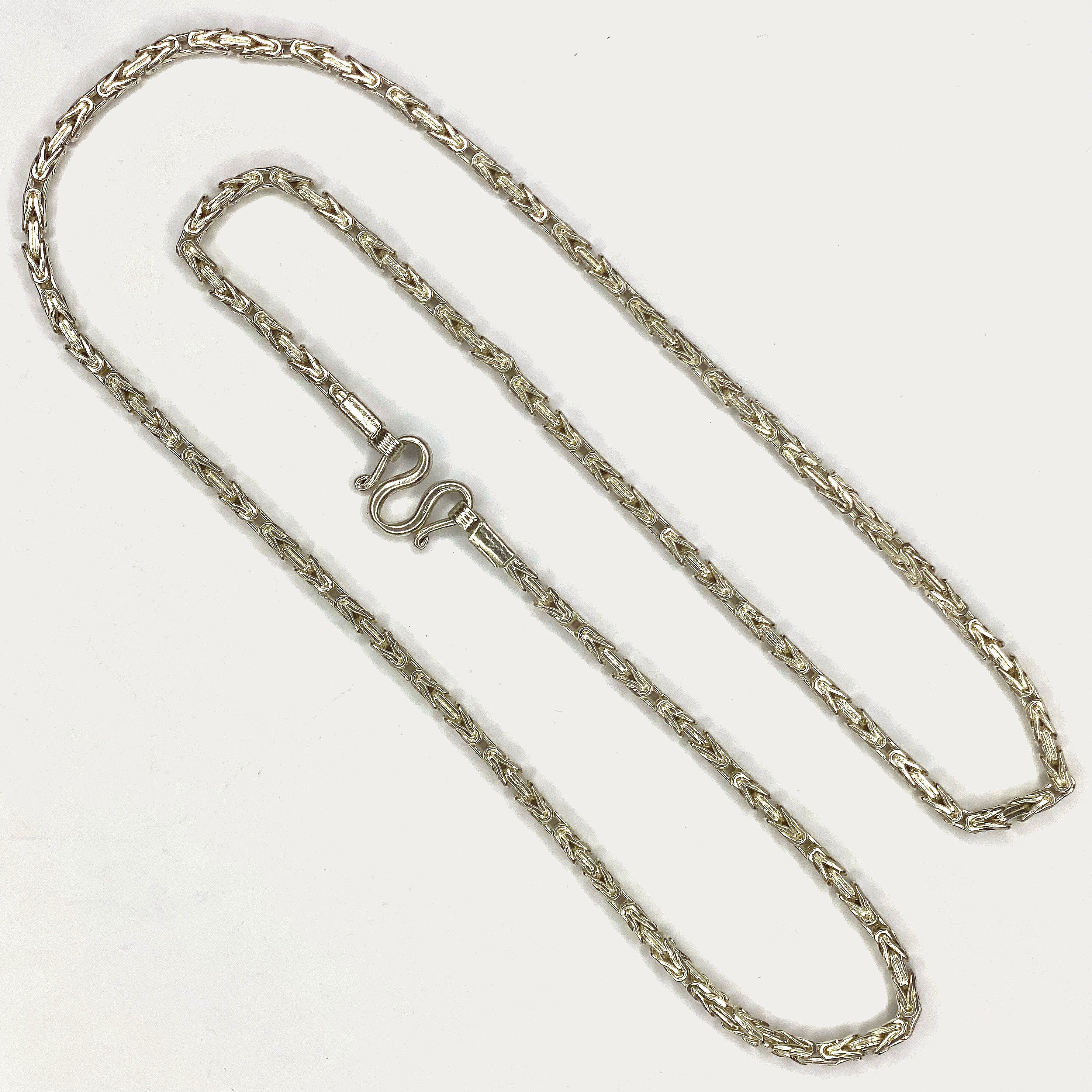 Byzantine Necklace - Handmade 99% Silver 2oz Chain