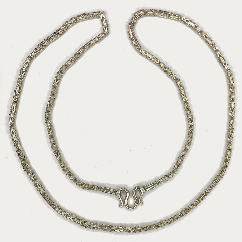 Byzantine Necklace - Handmade 99% Silver 2oz Chain