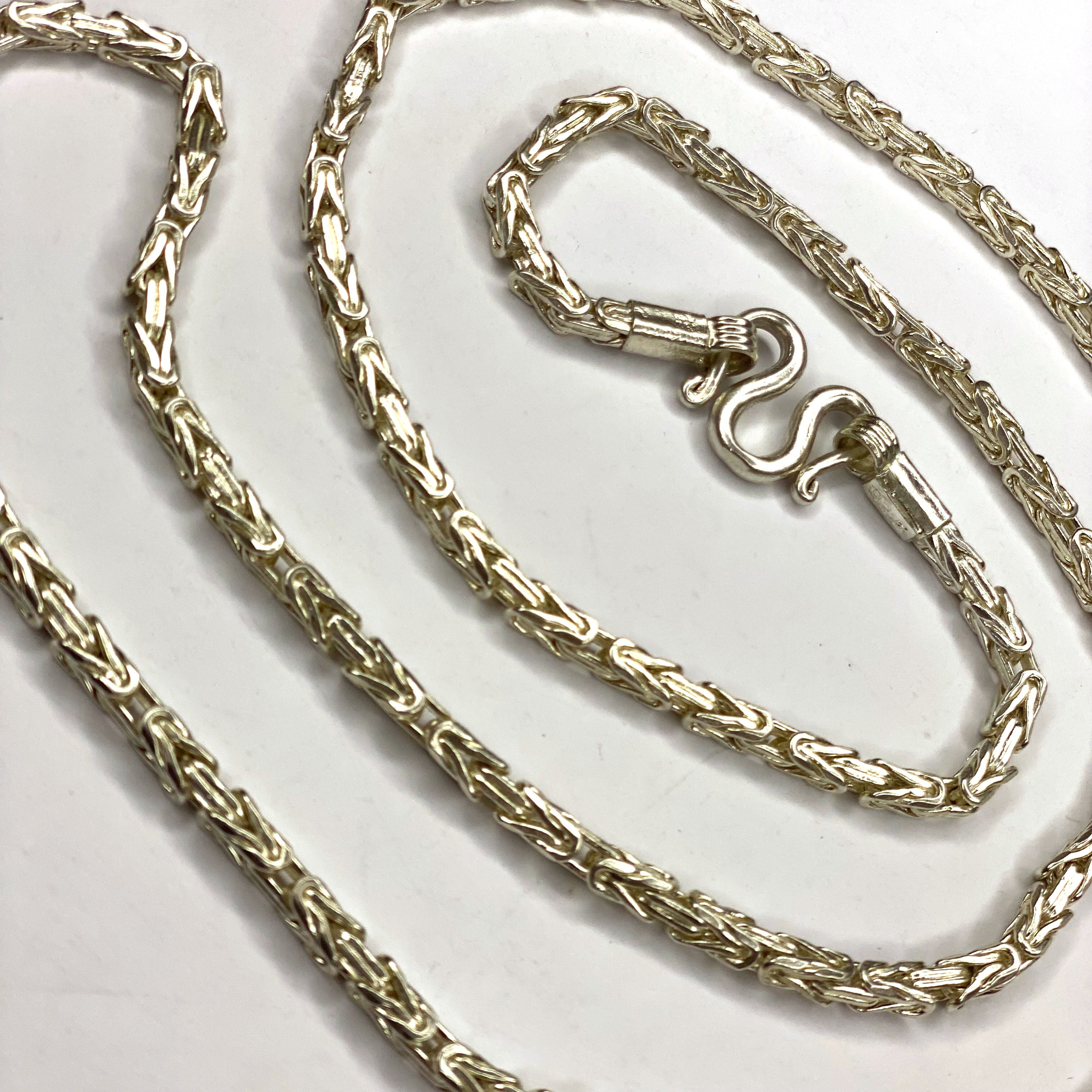 Byzantine Necklace - Handmade 99% Silver 2oz Chain