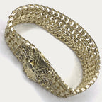 Heart Link Mesh Bracelet - Handmade Silver