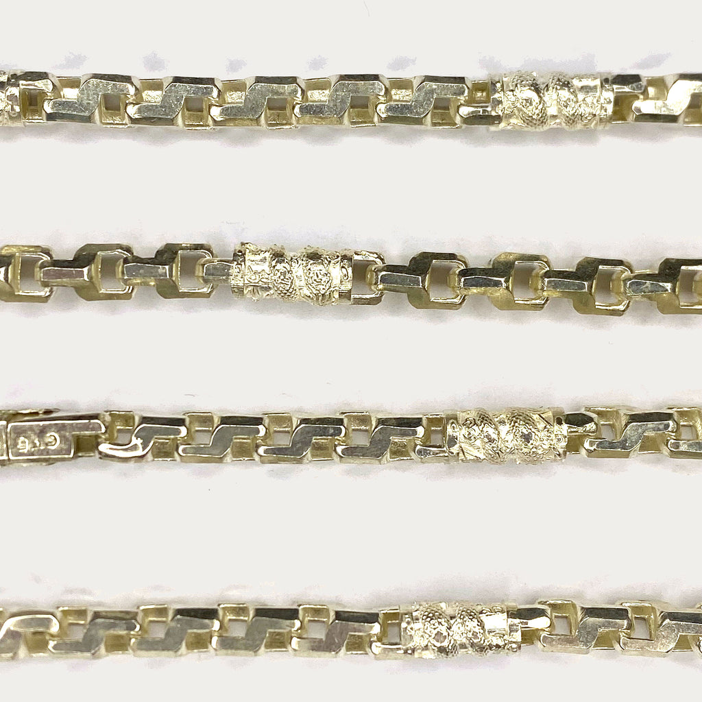 Dragon Link Necklace - Handmade Silver Chain