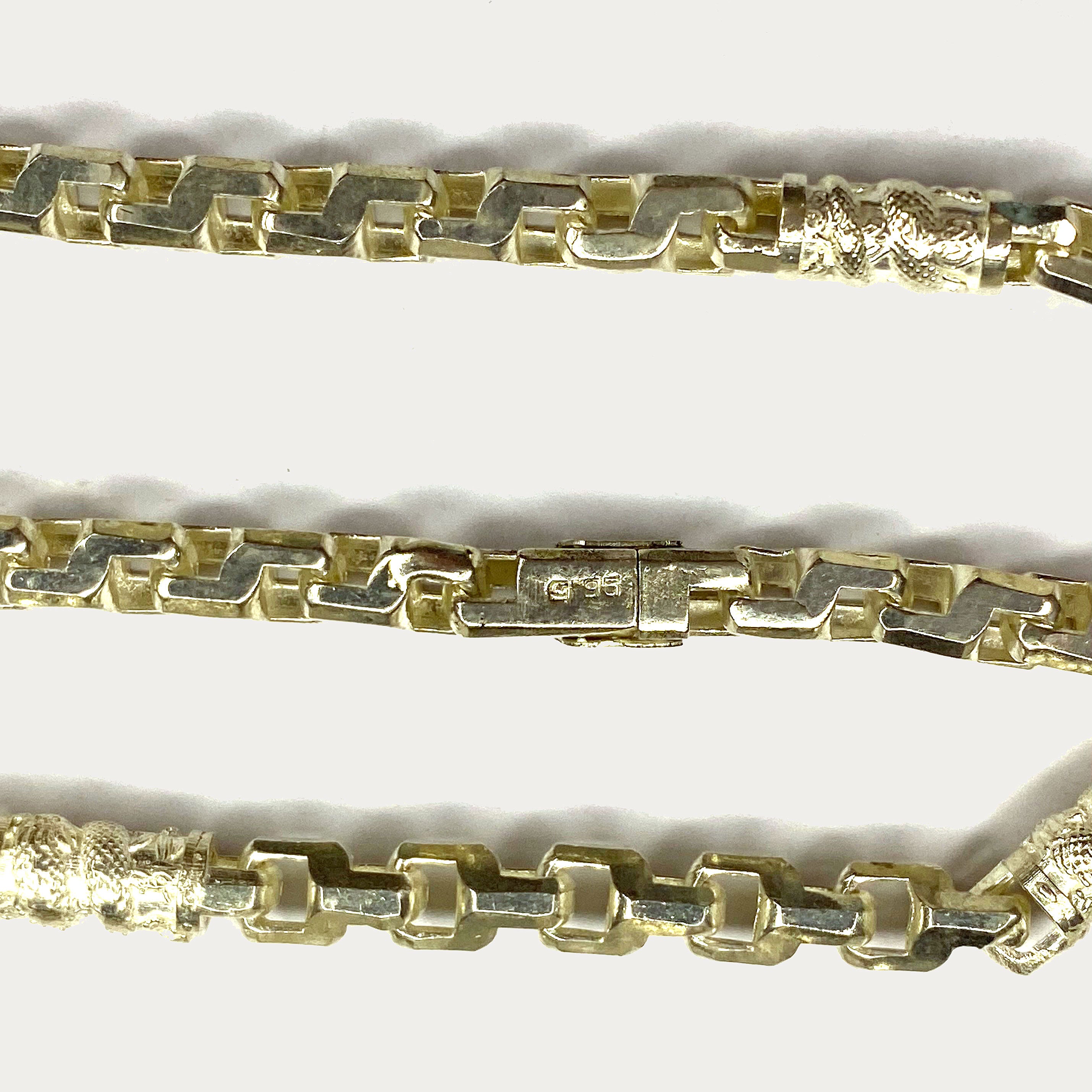 Dragon Link Necklace - Handmade Silver Chain