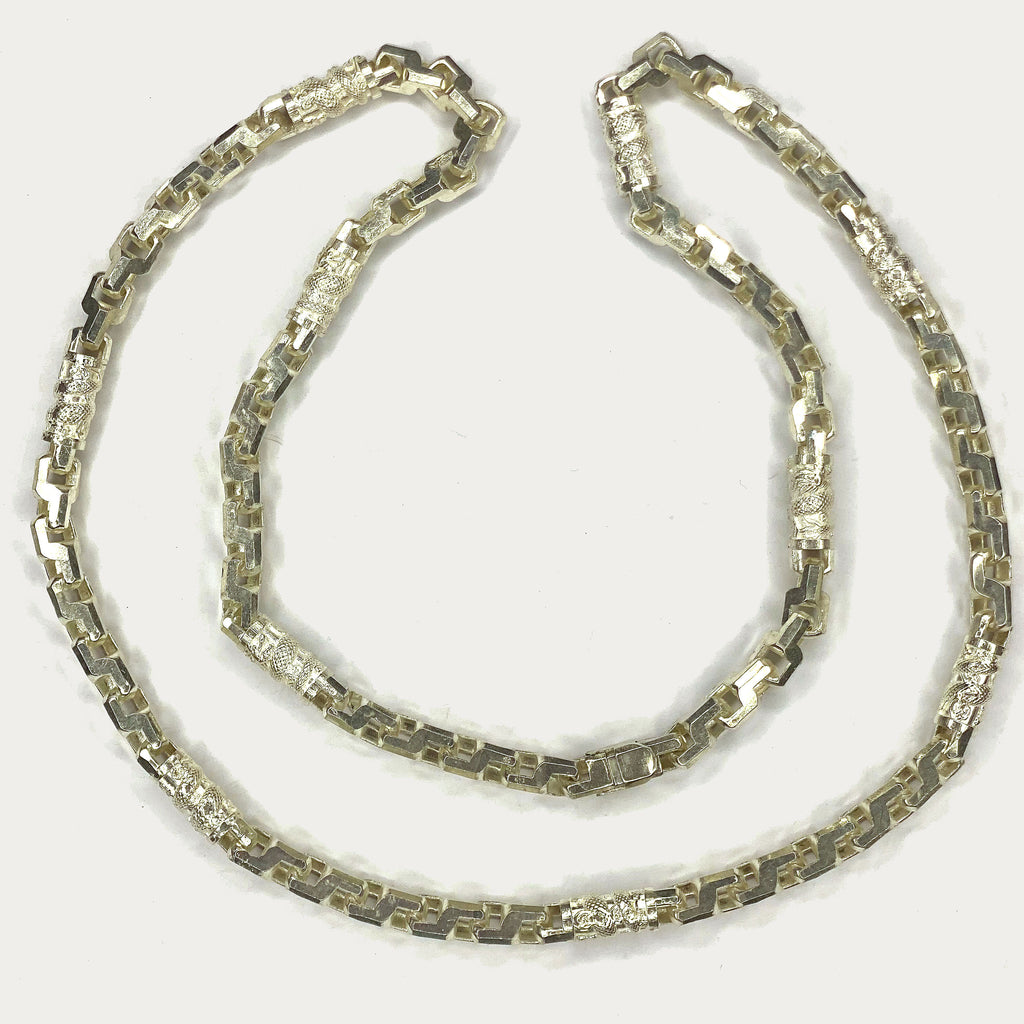 Dragon Link Necklace - Handmade Silver Chain