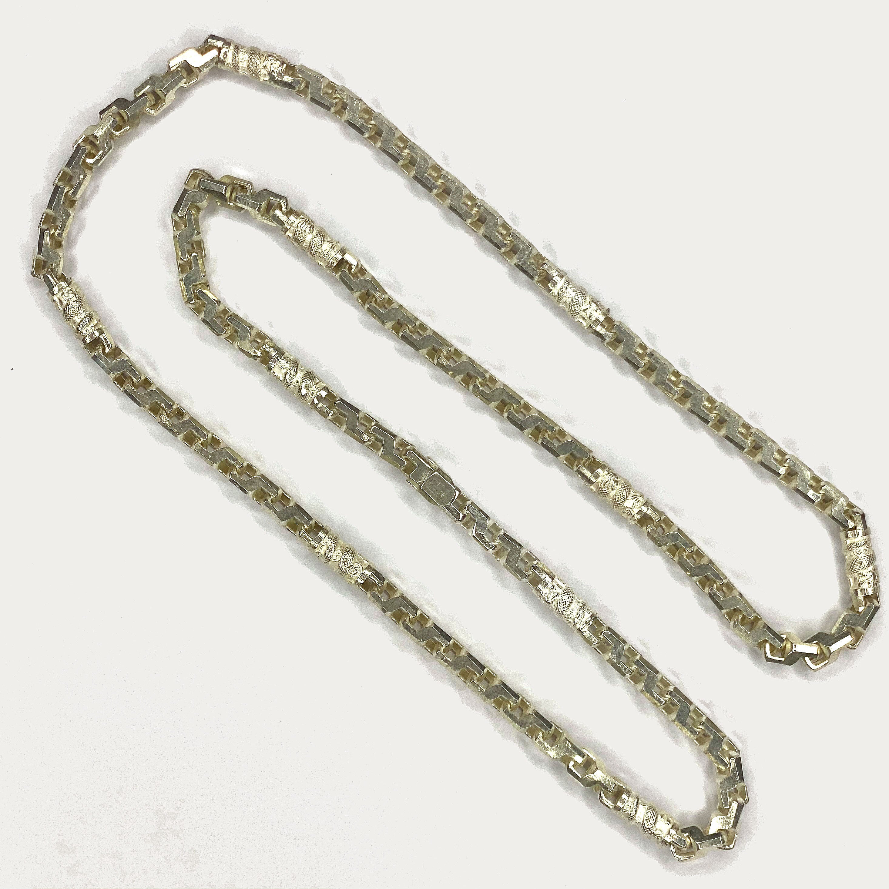 Dragon Link Necklace - Handmade Silver Chain