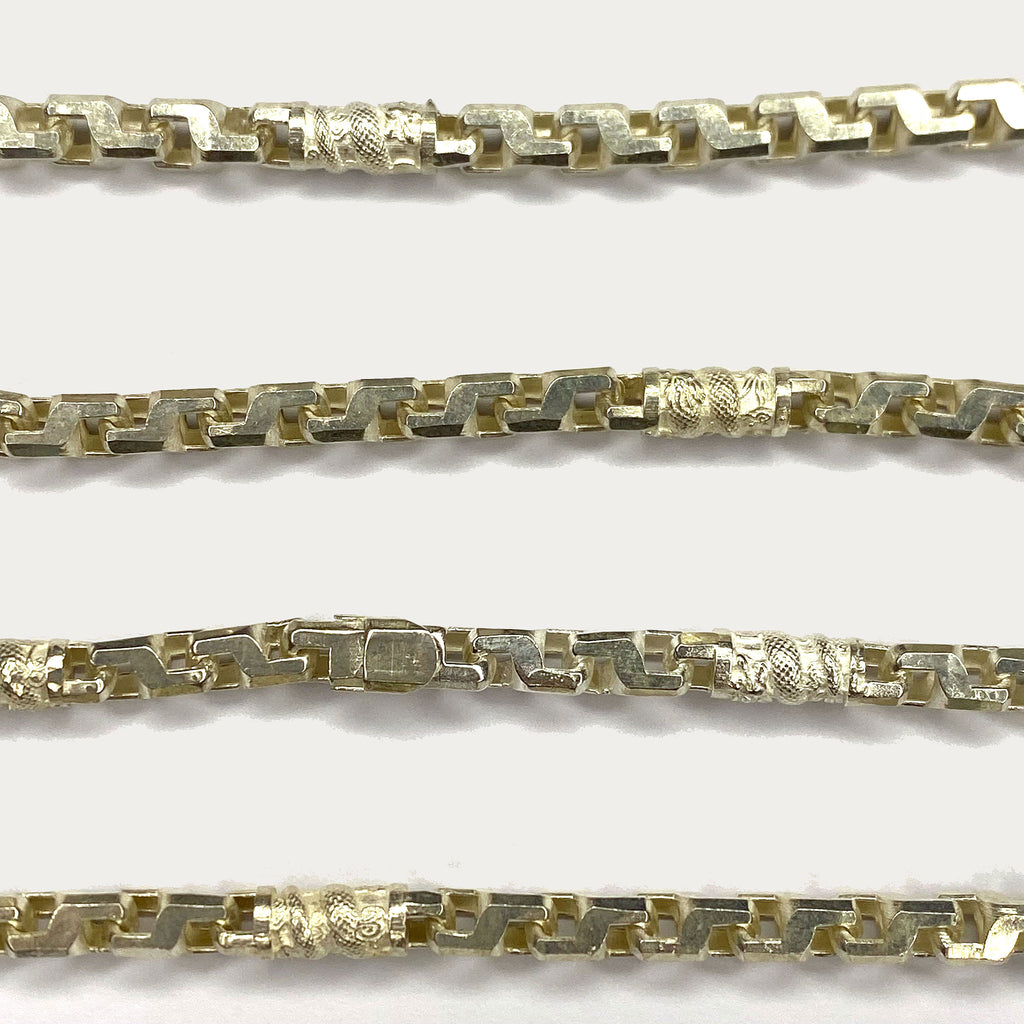 Dragon Link Necklace - Handmade Silver Chain