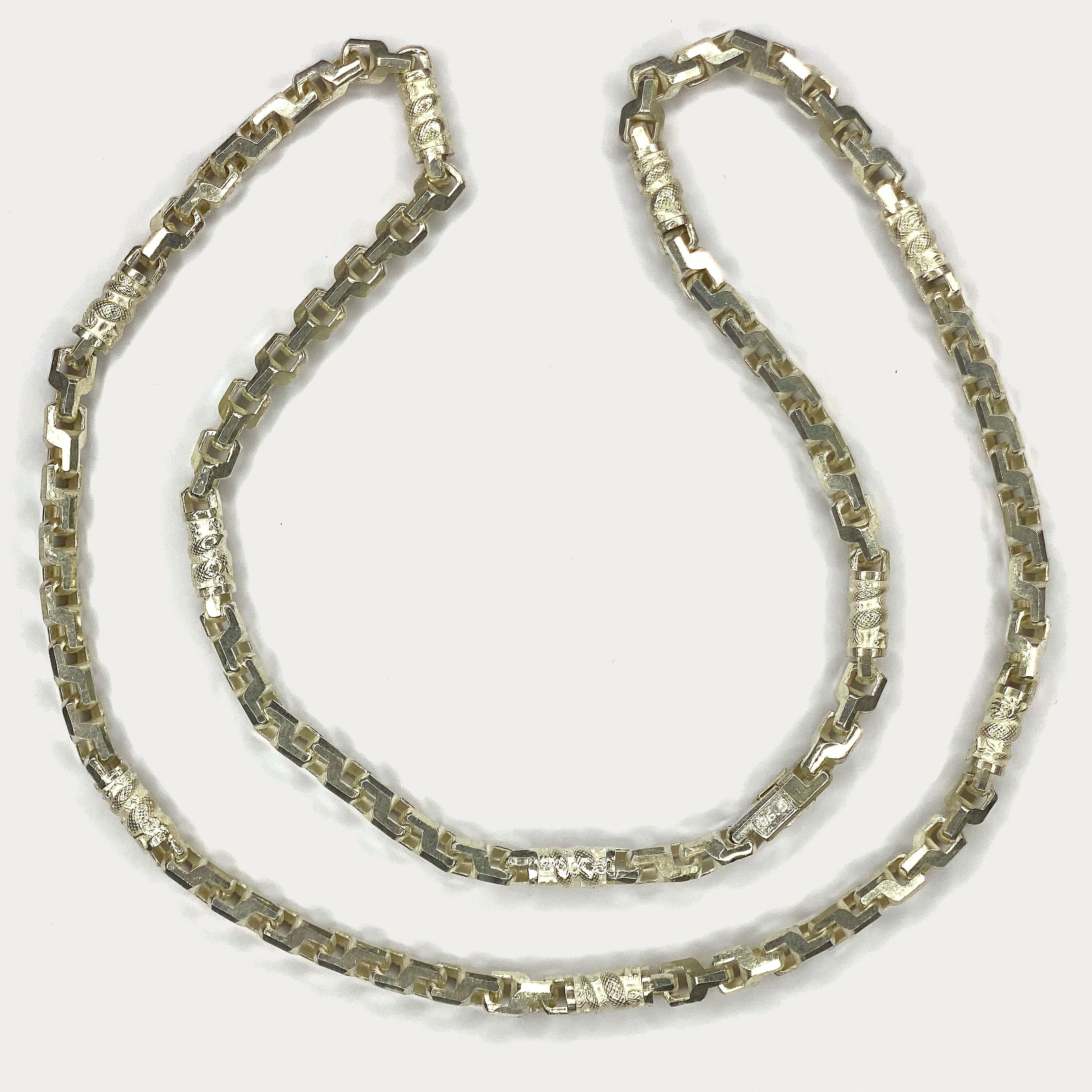 Dragon Link Necklace - Handmade Silver Chain