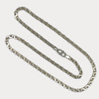 Flat S Link Necklace - Handmade Silver Chain