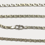 Flat S Link Necklace - Handmade Silver Chain