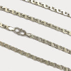 Flat S Link Necklace - Handmade Silver Chain