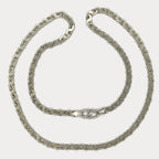 Flat S Link Necklace - Handmade Silver Chain