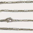 Sugarcane Cambodian Baht Necklace - Handmade Silver Chain