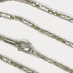Sugarcane Cambodian Baht Necklace - Handmade Silver Chain