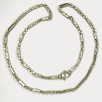 Sugarcane Cambodian Baht Necklace - Handmade Silver Chain