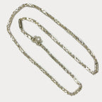 Sugarcane Cambodian Baht Necklace - Handmade Silver Chain