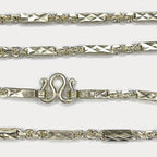 Sugarcane Cambodian Baht Necklace - Handmade Silver Chain