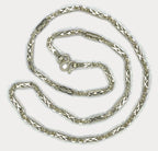 Sugarcane Cambodian Baht Necklace - Handmade Silver Chain