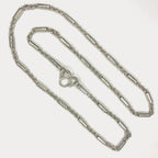 Round Baht Link Necklace - Handmade 999 Pure Silver Chain